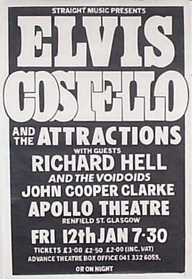 Elvis Costello and The Attractions Tour 1979