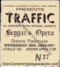 Traffic - Beggars Opera - 20/01/1971