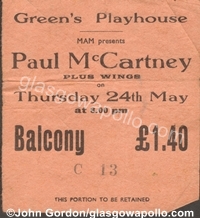Paul McCartney & Wings - Brinsley Schwarz - 24/05/1973