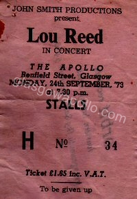 Lou Reed - The Persuasions - 24/09/1973