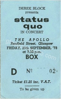 Status Quo - Savoy Brown - 28/09/1973