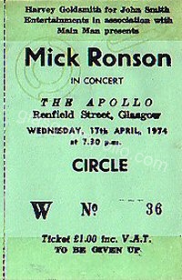 Mick Ronson - 17/04/1974
