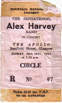 Sensational Alex Harvey Band - 26/05/1974