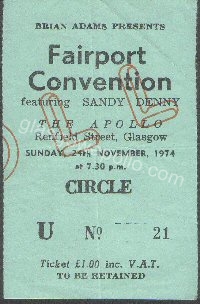 Fairport Convention - Bryn Haworth - 24/11/1974