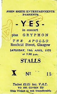 YES - Gryphon - 19/04/1975