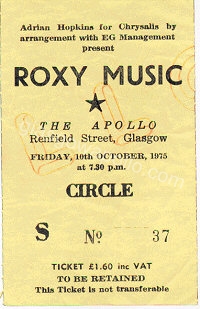 Roxy Music - 10/10/1975