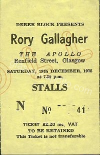 Rory Gallagher - 13/12/1975