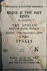 Eddie & the Hot Rods - ULTRAVOX - 19/12/1976