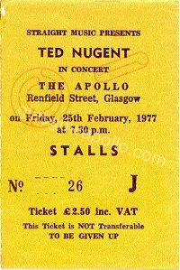 Ted Nugent - The Steve Gibbons Band - 25/02/1977