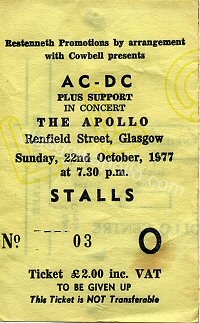 AC/DC - Suburban Studs - 22/10/1977