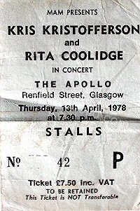 Kris Kristofferson - Rita Coolidge - 13/04/1978