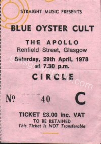 Blue Oyster Cult - Japan - 29/04/1978