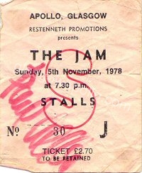 The Jam - Patrick Fitzgerald - The Dickies - 05/11/1978