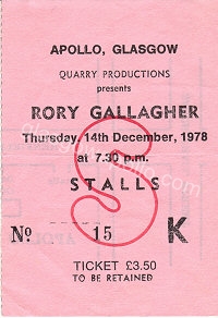 Rory Gallagher - Bram Tchaikovsky - 14/12/1978
