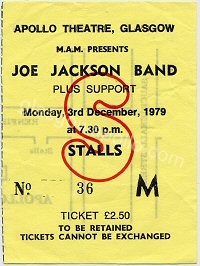 Joe Jackson - Original Mirrors - The Photos - 03/12/1979