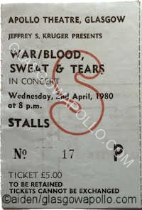 Blood Sweat & Tears - War - 02/04/1980
