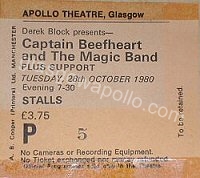 Captain Beefheart and the Magic Band - The Comsat Angels - 28/10/1980