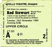 Rod Stewart - 25/11/1980