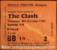 The Clash - Plastic Flies - Theatre Of Hate - 08/10/1981