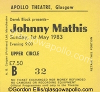 Johnny Mathis - 01/05/1983