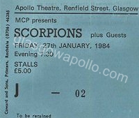 The Scorpions - Mama's Boys - 27/01/1984
