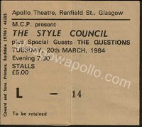 The Style Council - Billy Bragg - The Questions - 20/03/1984